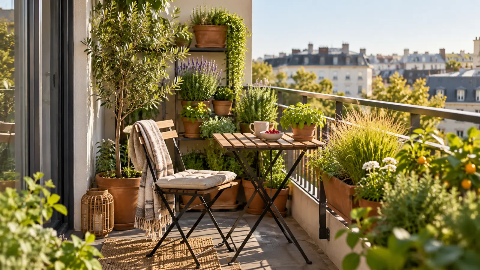 Make a small balcony work for everyday life