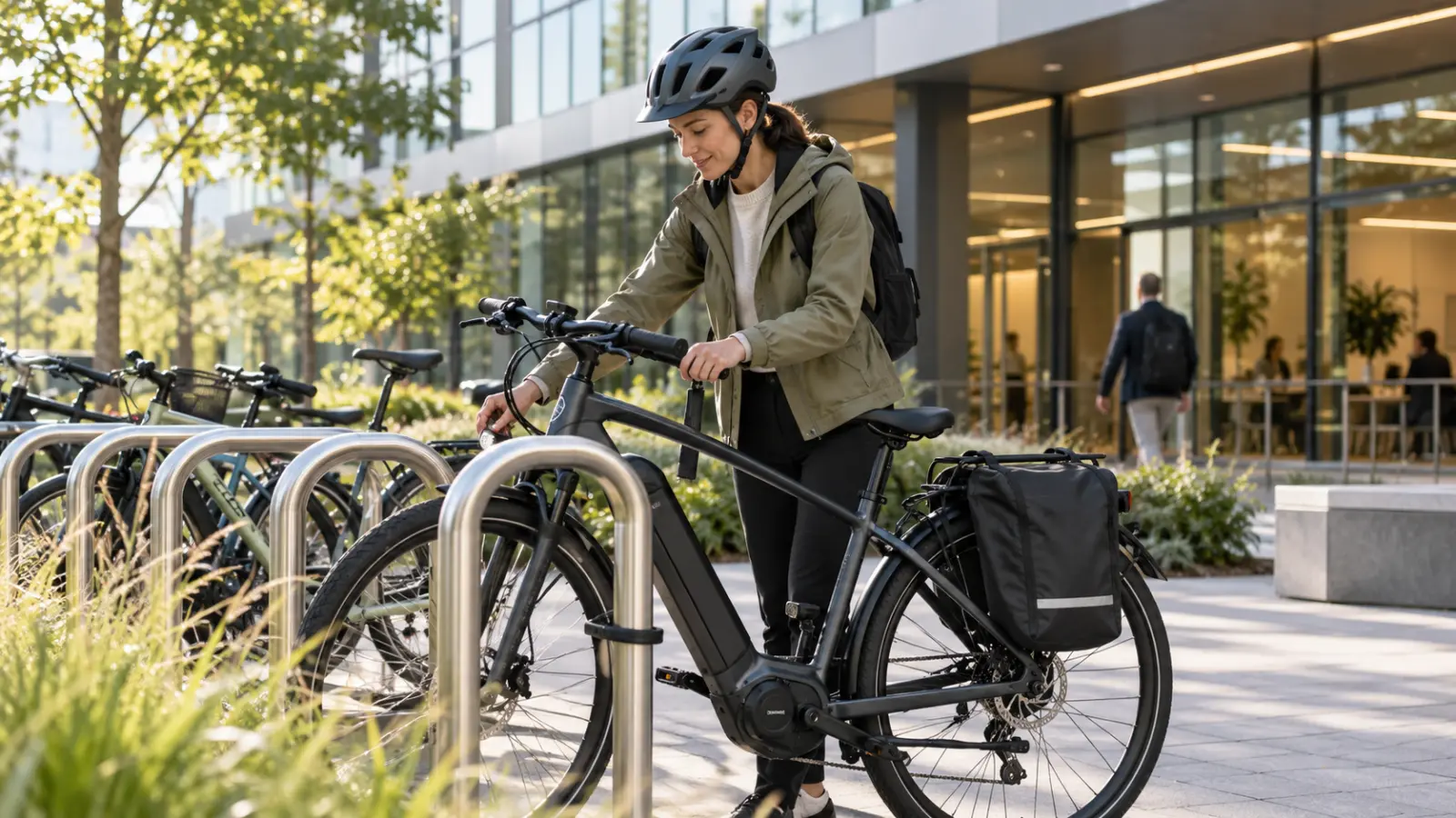 Make an e-bike commute work from door to desk