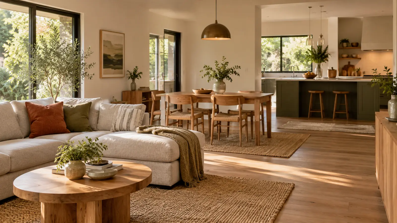Create a flexible living and dining space
