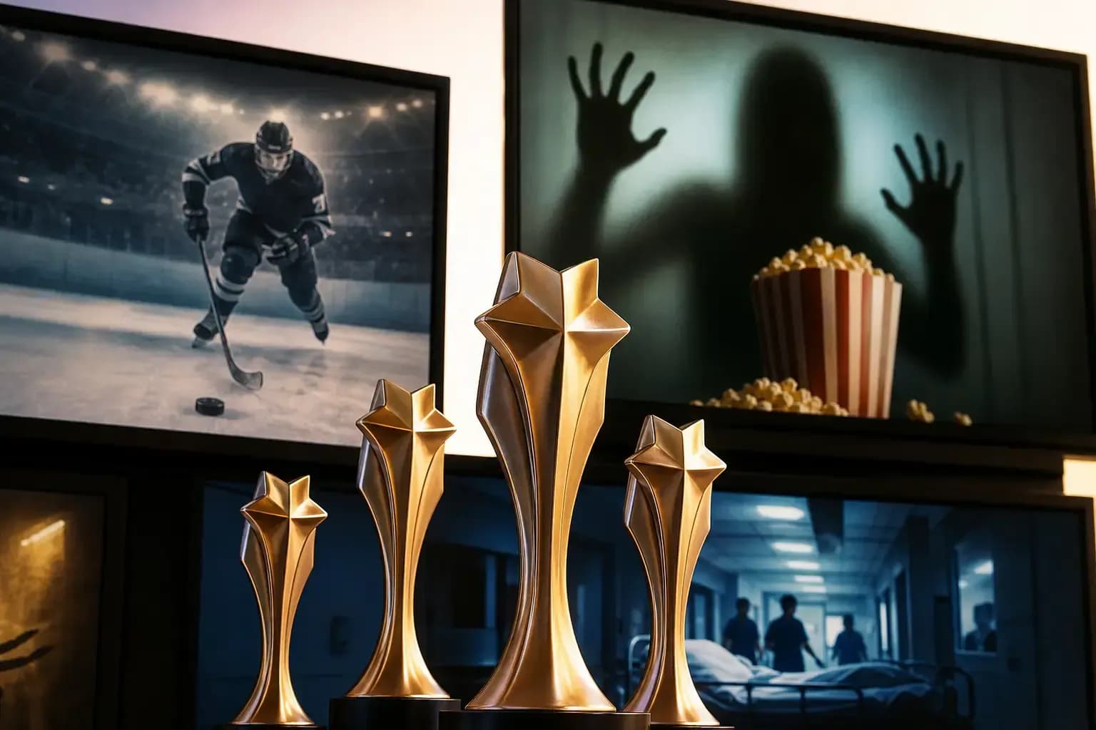 Symbolische redaktionelle Darstellung zu: TCA Awards 2026: „Heated Rivalry“ gewinnt, „Widow’s Bay“ räumt ab
