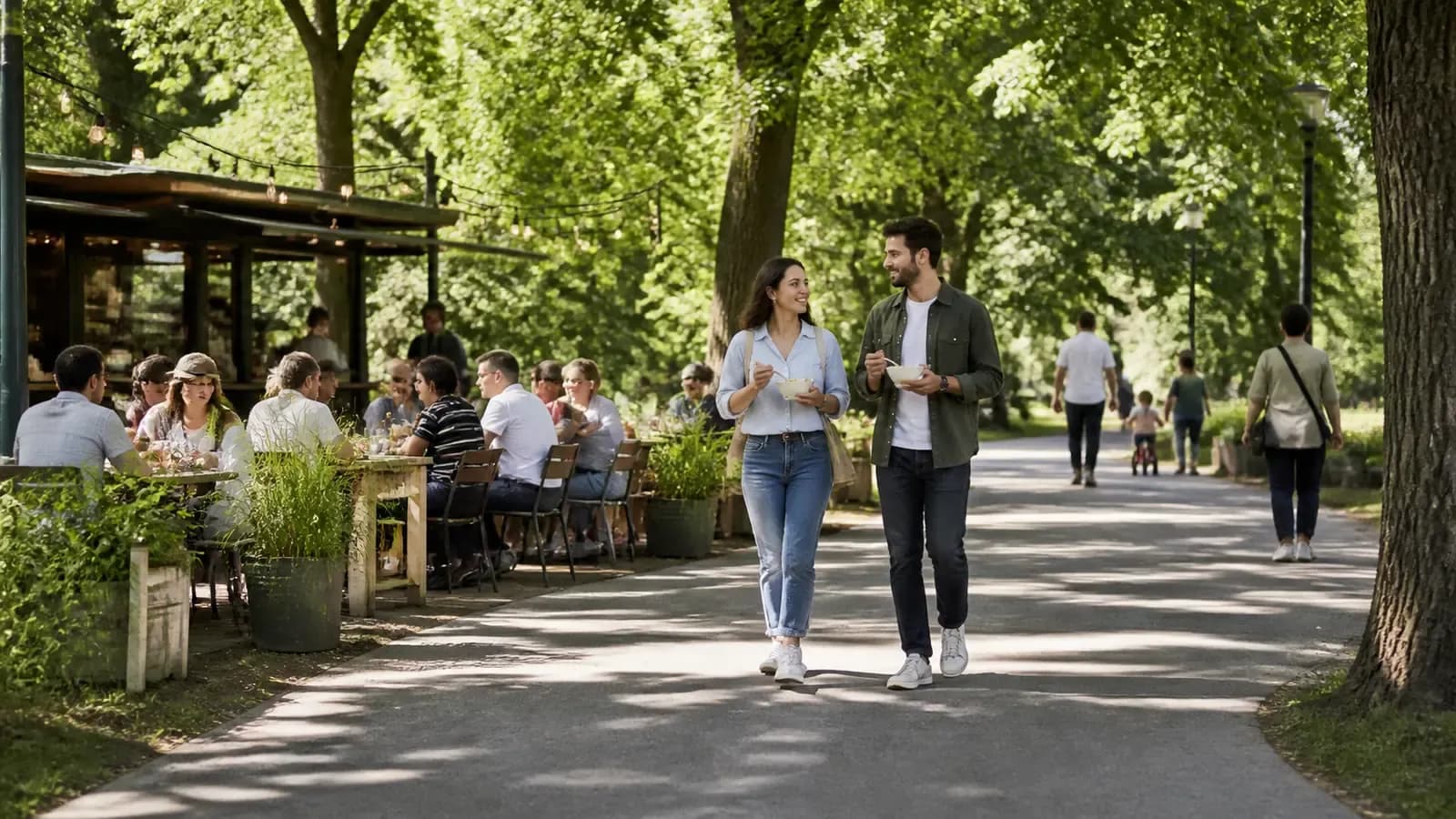 Redaktionelle Illustration zum Thema: Warum Quartierrestaurants für Städte wichtig sind