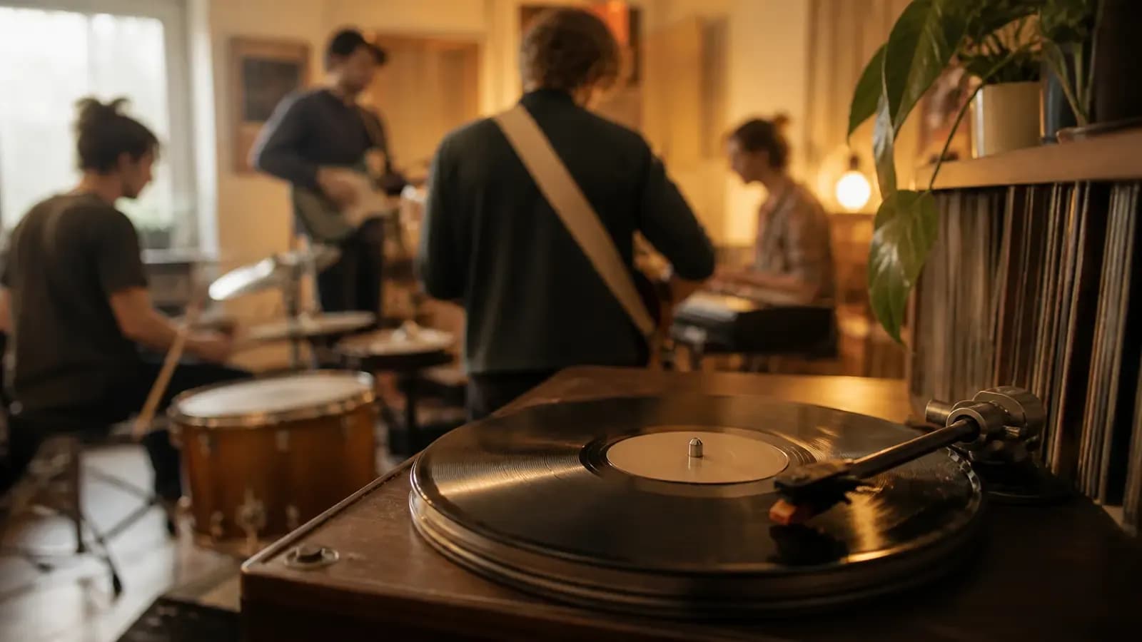 Redaktionelle Illustration zum Thema: Warum Vinyl weiterhin Menschen begeistert