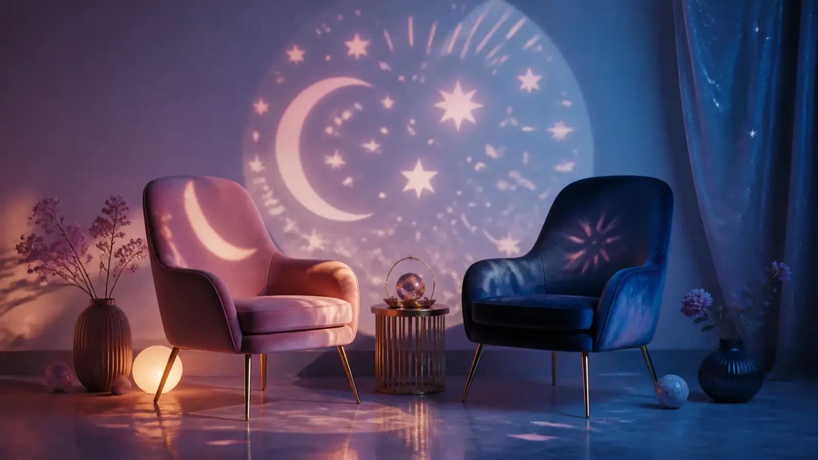 Redaktionelle Illustration zum Thema: Ein astrologischer Reflexionsguide für Beziehungen
